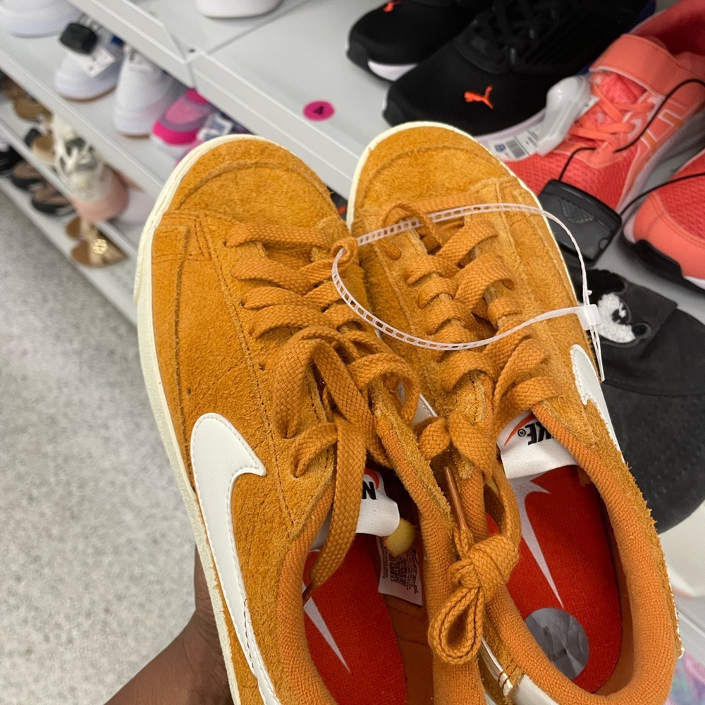 Nike Vibrant Orange Sneakers with White Swoosh